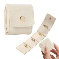 1pc Mini Travel Jewelry Organizer Bag Portable Jewelry Roll Up Bag Case .