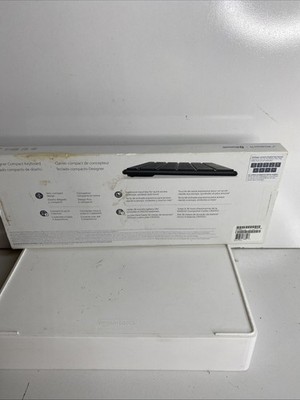 Microsoft Designer Compact Keyboard - Matte - Black (21Y-00001) | eBay