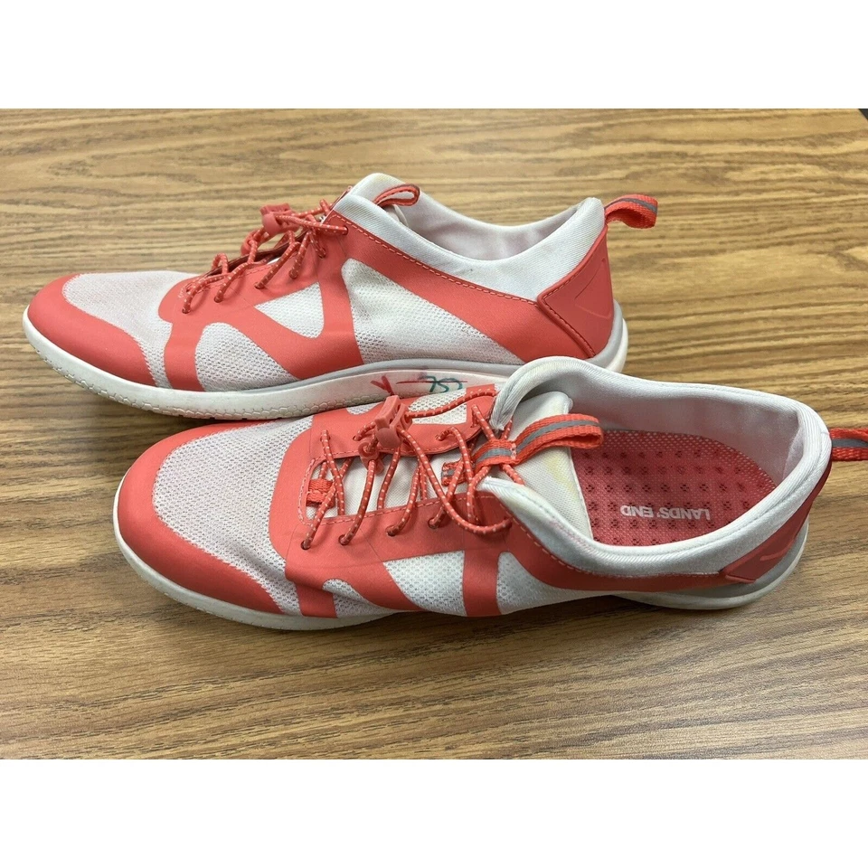 Zapatos de agua Lands End para mujer 508514 zapatillas bajas elásticas con cordones 8,5 Foto 3 de 4