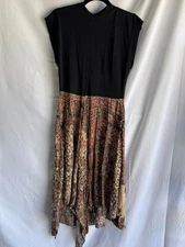 JW Anderson Multicolor Wool Cap Sleeve Asymmetric Dress Size 6 with Small Holes