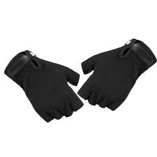 1 Pair Half Finger Black Adjustable Breathable Sun Protection NEW