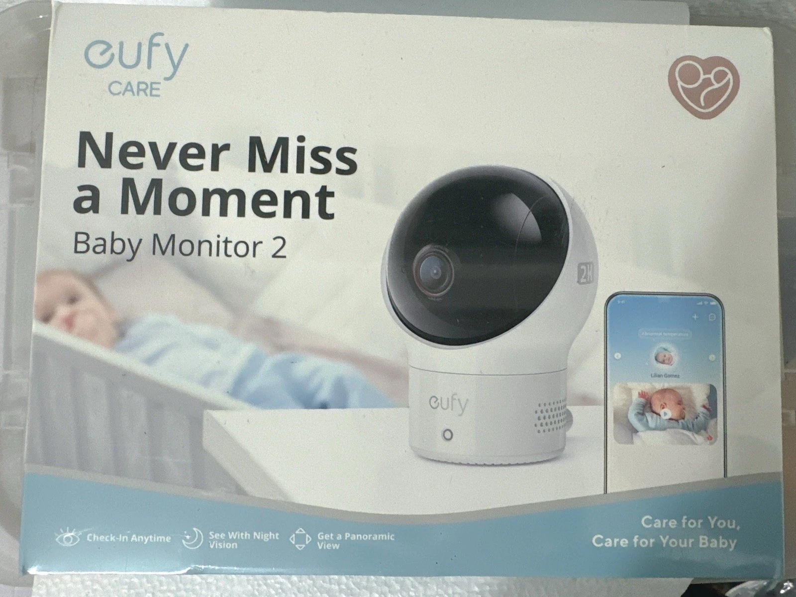 Eufy Baby Monitor 2 2K With Noise Detection, Night Vision, User-Friendly App
