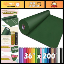 Dark Green Kraft Paper Roll 36" x 200' - Crafting, Gift Wrapping, Table Covering