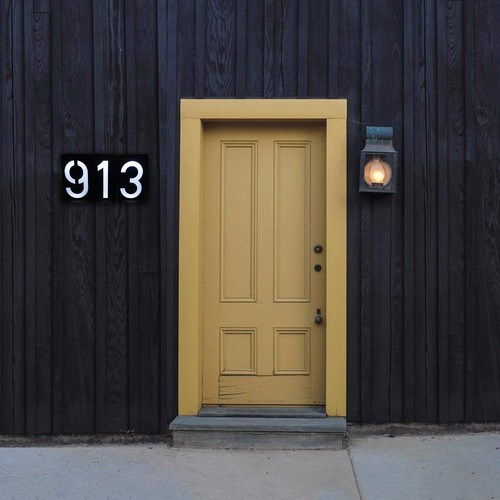 LED Solar House Number Light doorplate, Garden Yard Building Door Wall Addres... - Picture 9 of 9