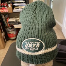 New York Jets Logo Winter Beanie NFL Team Apparel Football Hat Green NWT