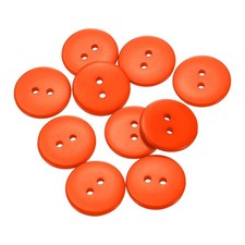HARFINGTON 10pcs Resin Sewing Button, 20mm 3/4-inch 2 Holes 3/4", Orange