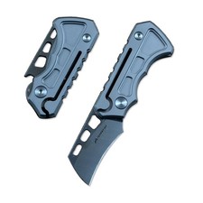 YJGDCN Mini Pocket Knife 14C28N Blade Gray TC4 Titanium Handle Slip Joint