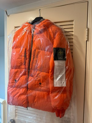 Stone Island Crinkle Reps Hooded Down Puffer Jacket Size Medium Mens
