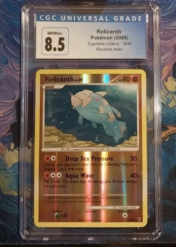 2009 POKEMON PLATINUM SUPREME VICTORS #SH8 RELICANTH ~ CGC 8.5 (OLD LABEL)