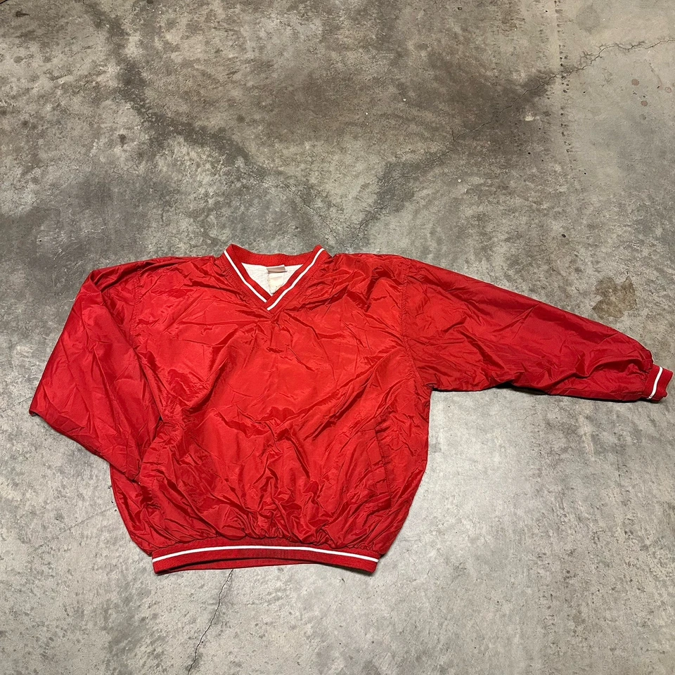 Rompevientos Pullover Rojo Rawlings Vintage Años 90 Talla Grande Foto 2 de 4