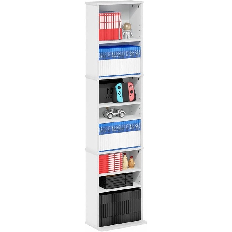 9-Shelf Multimedia Media Storage Tower Rack Adjustable Shelv