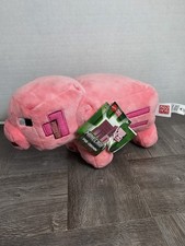 Minecraft Pixelated Pig Cochon Plush by Mojang Mattel 8" NEW W/TAGS