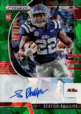 2020 Panini Prizm Draft Picks #200 Scottie Phillips Green Ice Autographs #/18