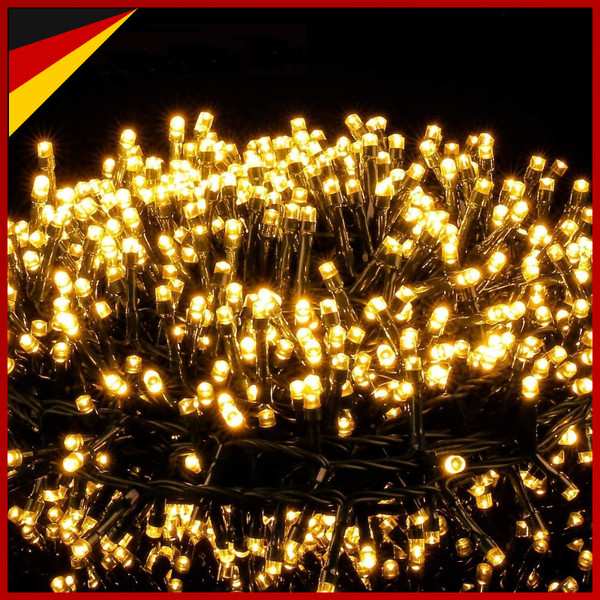Lichterkette 2000Er Leds 50M Warmweiß Wasserdicht Mit Eu Stecker 8 Modi-image