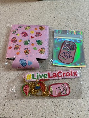 La Croix sparkling water Guava Sao Paulo keychain, koozie, sticker LaCroix