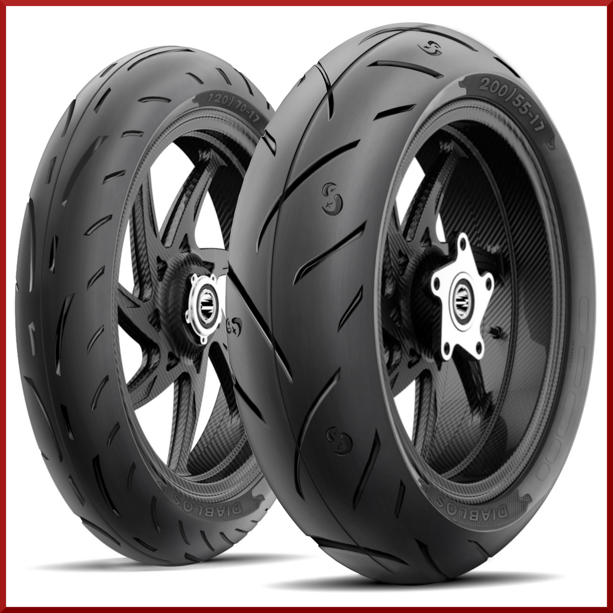 Roadmax Diablo 200/55-17 + 120/70-17 (75H) Motorcycle Tire SET