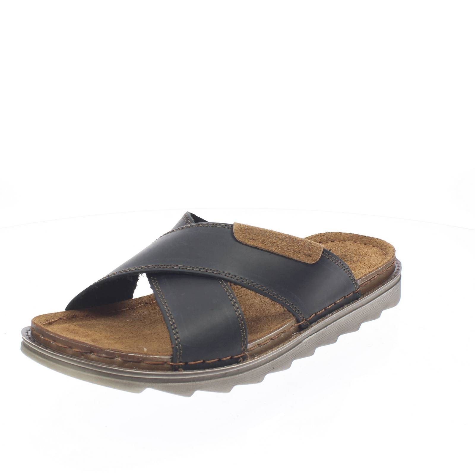 - schwarze Lederpantoffeln - Gre 45 29 Herrenschuhe 9690₽