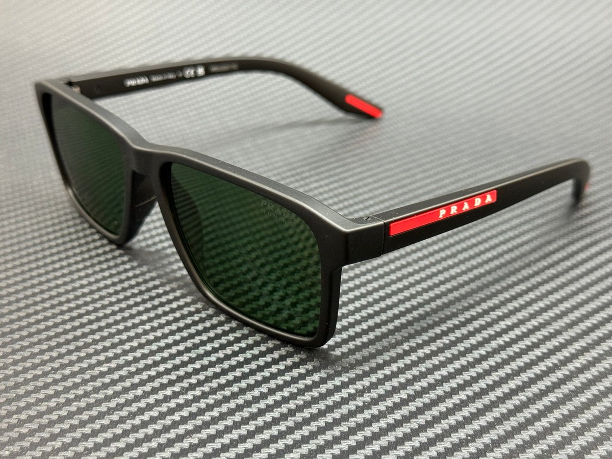 PRADA LINEA ROSSA PS 05YS DG006U Black Rubber Green 58 mm Men's