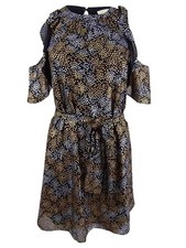 Michael Kors Women's Metallic Cold-Shoulder Dress