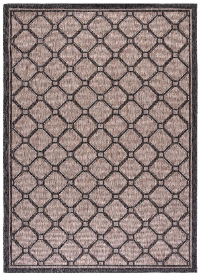 Colección Courtyard 8' x 11' Natural/Negro CY8471 Interior/Exterior Impermeable... Foto 2 de 4