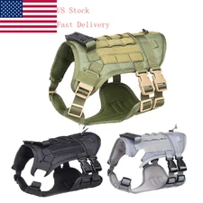 Tactical Dog Harness with Handle No-pull Large Military Dog Vest Working Dog