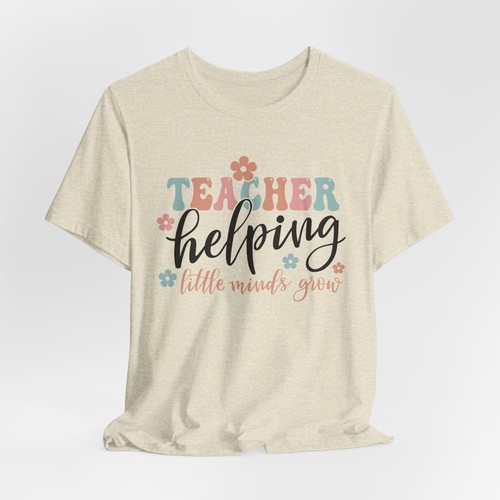 Teacher Helping Little Minds Grow Autism Awareness Women's Short Sleeve Tshirt - Picture 2 of 46