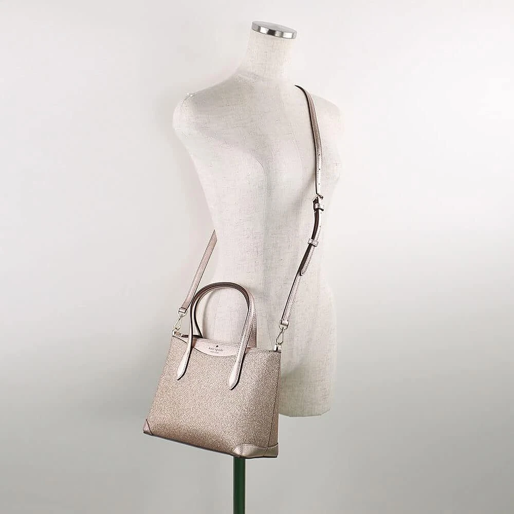 Borsa a tracolla Kate Spade Shimmy Glitter convertibile oro rosa K4625