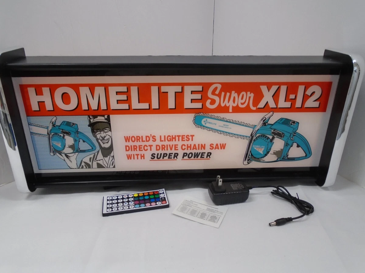 Decal Per Collezionisti Decalcomania Per Motosega Homelite XL12 - Sfondo Rosso Con Scritte Bianche, Adesivo Decorativo Nuovo Scritte Adesive Per Pareti