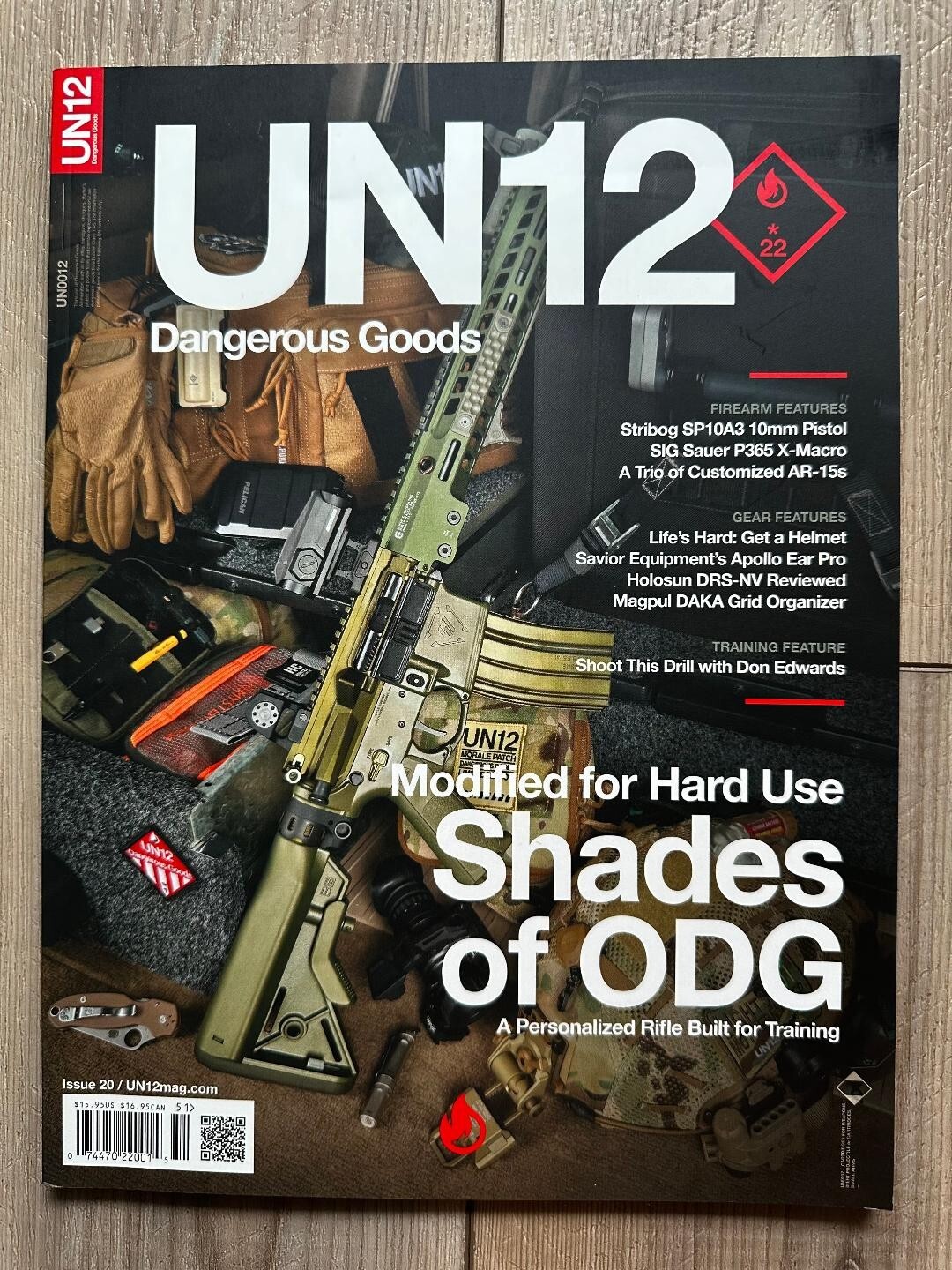 2025 UN 12 DANGEROUS GOODS Weapon GUNS Magazine SHADES OF ODG Training DAKA Is20