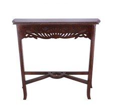 Consolle in legno di mogano modello elise stile coloniale arte povera ingresso
