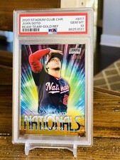 Juan Soto Gold /50 PSA 10 Refractor Beam Team 2020 Topps Stadium Club Chrome