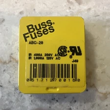 Cooper Bussmann ABC-20-R Fast-Acting Ceramic Fuse 20 250V AC 125V AC 5-Pack NEW