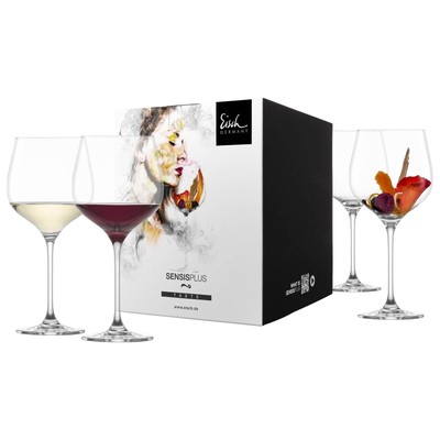 Eisch Superior Sensis+ Burgunderglas 4er Set aus Kristallglas im Geschenkkarton