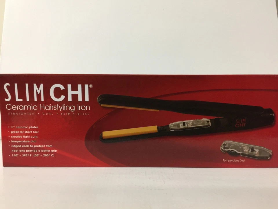 Plancha de peinado Slim Chi cerámica 1/2 placas de cerámica 140 - 392 F pelo corto ❤️ Foto 2 de 4