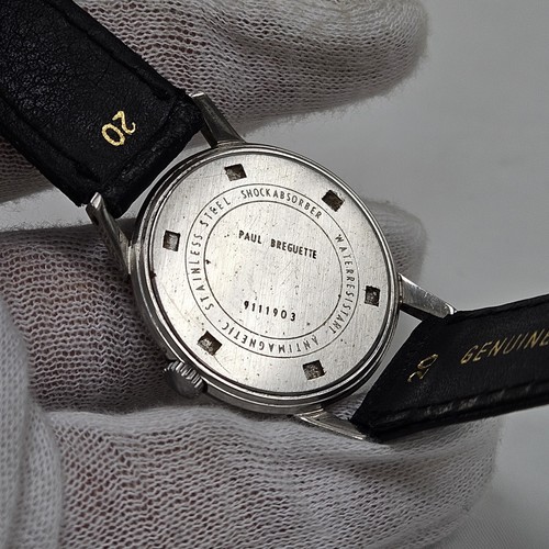 Mens Wrist Watch Diamond Dial Dial Paul Breguette Stainless Steel Mechanical - Picture 5 of 13