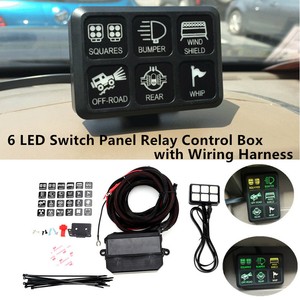 Details About 12v Power 6 Gang Led Switch Panel Relay Control Box Wiring Harness Car Boat Rv