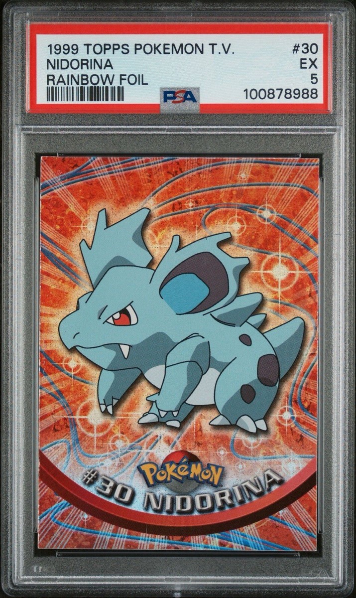 1999 Topps Pokemon T.V Rainbow Foil Nidorina Card PSA 5 | eBay
