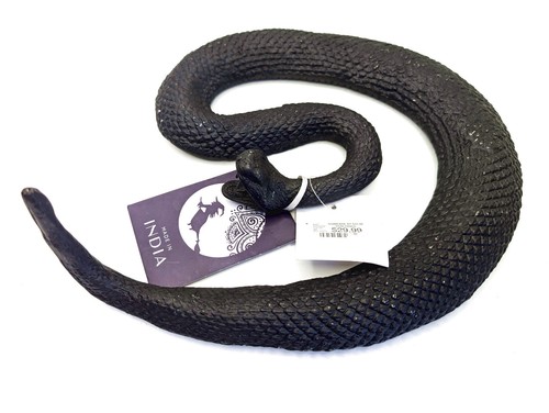 Nuevo con etiquetas adorno decorativo de serpiente cobra de metal en espiral grande pesado - Imagen 3 de 15
