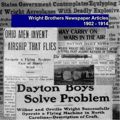 Wright Brothers Newspaper Articles 1902 - 1914 USB Drive
