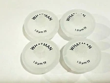 (4) Whatman Syringe Filter 25 PTFE Syringe Filter 1.0µm Pore Size 25mm Diameter