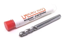 NEW! MICRO 100 1/8" SOLID CARBIDE DRILL POINT ENDMILL - #DM-125-490