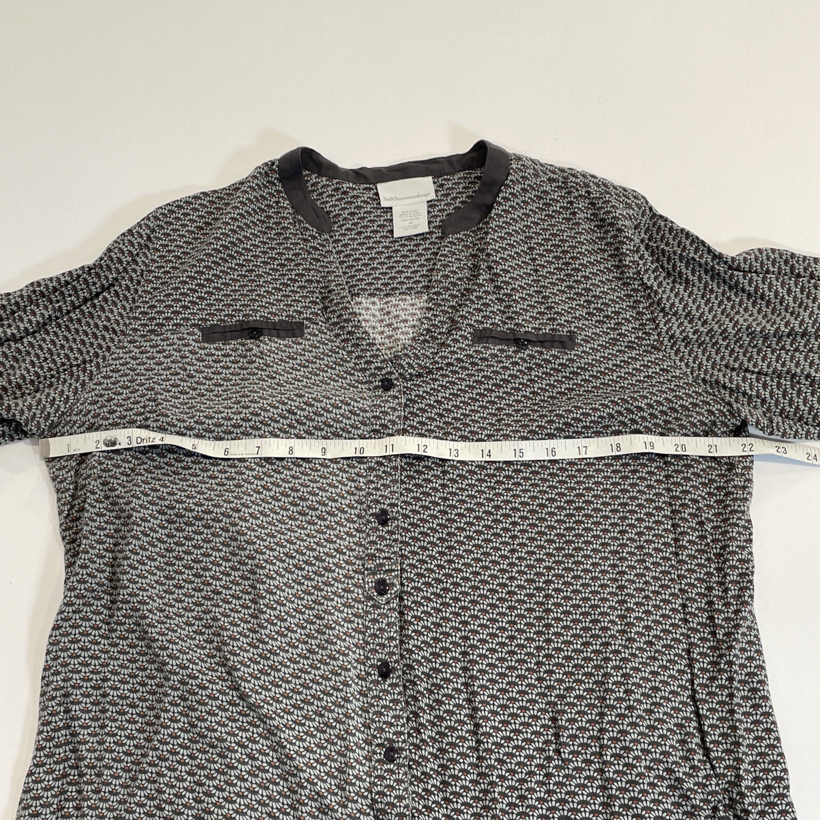 Soft Surrounding Women's Medium Rayon Blouse Butt… - image 7