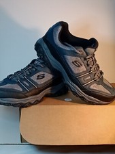 Skechers Men's After Burn M Fit Memory Foam Size 14 Gray/Black Sneakers EUC WOB