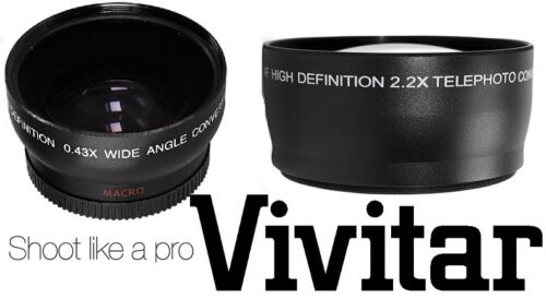 Hi Def 2-Pcs Telephoto & Wide Angle Lens Set For Olympus TG-1 TG-2 TG-3 TG-4 - Picture 2 of 7