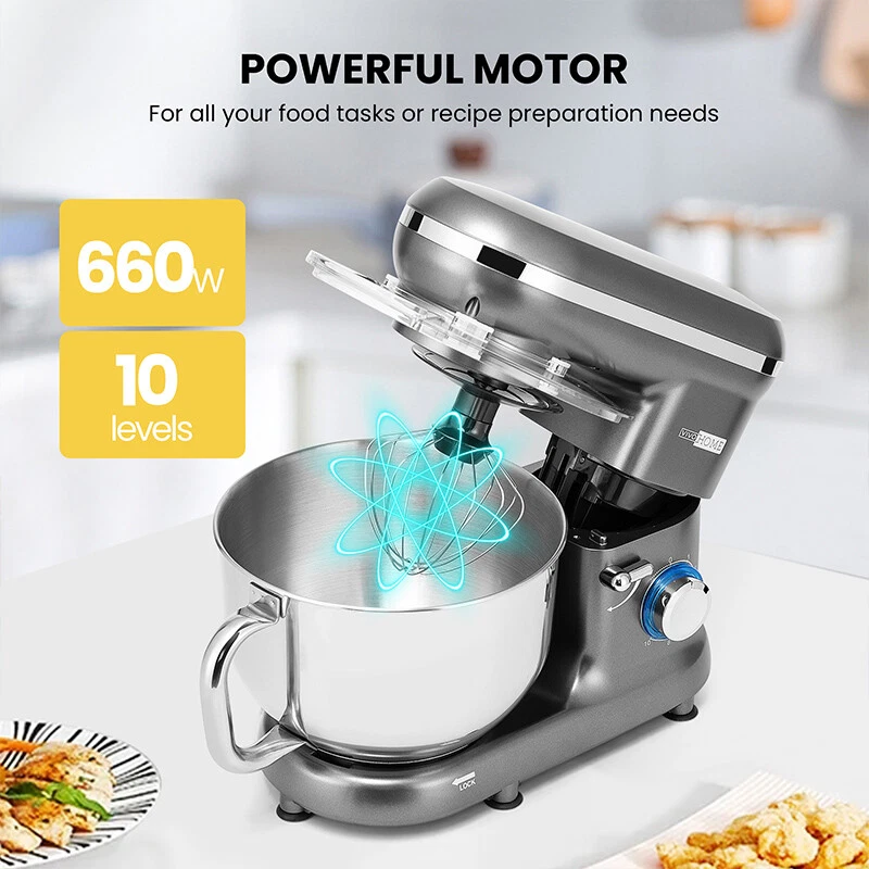 Electric Countertop Food Stand Mixer 660W 10 Speed 6QT Tilt-Head Kitchen Beater - Image 3 of 4