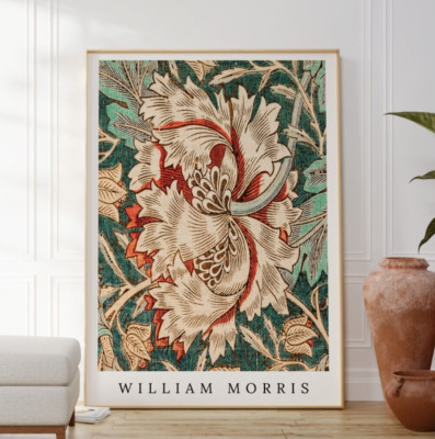 William Morris Viktorianische Tapete Muster Design Druck, Natur Wandteppich Poster