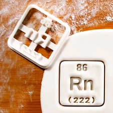 Periodic table element Radon Cookie Cutter -Rn science chemistry radioactive gas