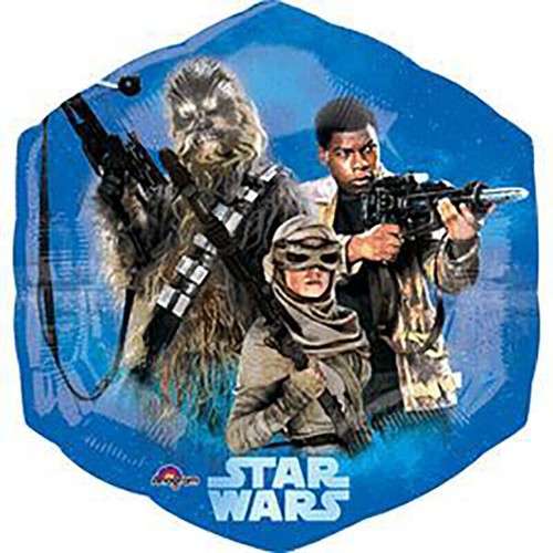 STAR WARS BALLOON 23"/58cm STAR WARS THE FORCE AWAKENS ANAGRAM HEXAGONAL BALLOON - Picture 5 of 6