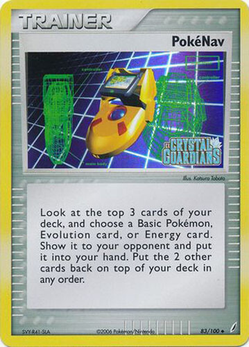 Pokemon Card - Crystal Guardians 83/100 - POKENAV (REVERSE holo-foil) - NM