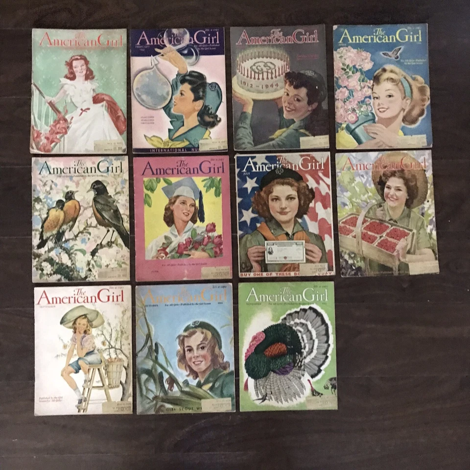 11 Vintage AMERICAN GIRL MAGAZINES 1944 Girl Scouts Great Stories SCARCE LOT 12 - Image 2 of 4